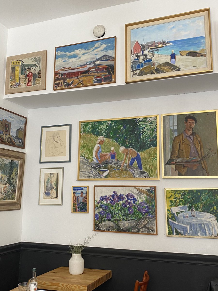 atdwhole's tweet photo. some of my great grandfathers paintings at a cafe in stockholm🫶🏼 https://t.co/kqZyAop9T7