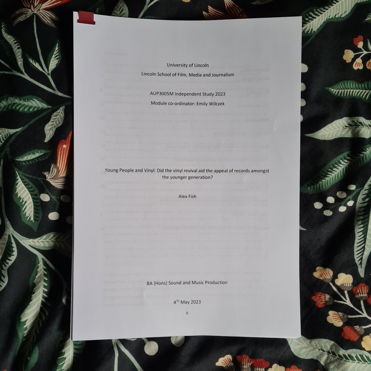 AlexFishSound's tweet image. Dissertation ✅️