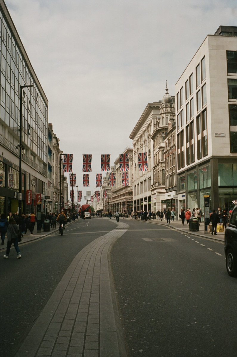 London’s Oxford Circus on film.