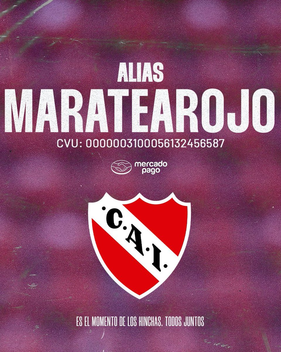 EcosdelRojo's tweet image. 🔴 A #Independiente lo salvan sus hinchas 

➡️ $4.000 mpago.la/1gYe4Ns
➡️ $8.000 mpago.la/2Zz7Jq5
➡️ $16.000 mpago.la/31zySd1
➡️ $32.000 mpago.la/24DTtRD
