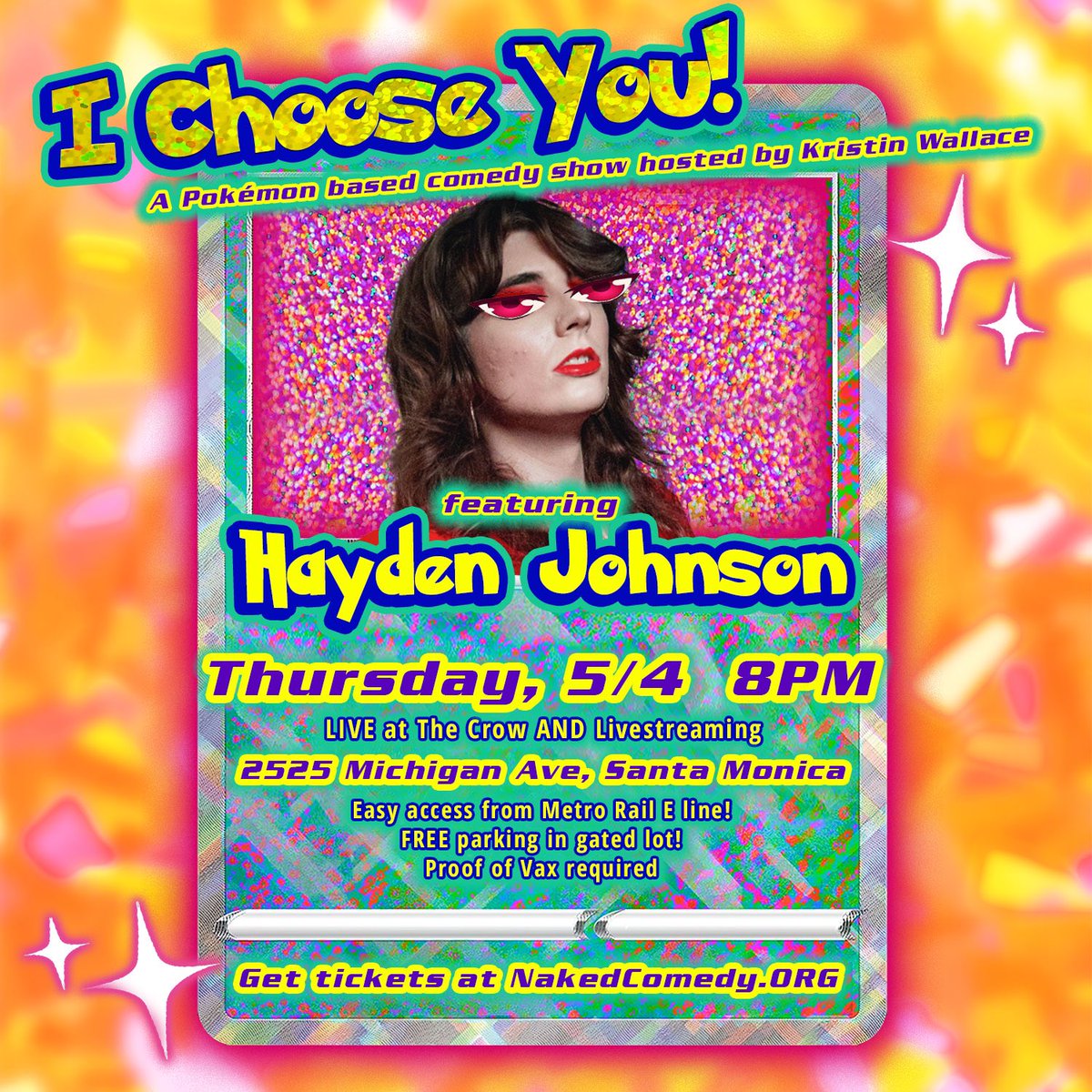 Naked_Comedy's tweet photo. 🎶 CAUSE GIRLS IS POKÉHEADS TOO 🎶 (Duh this show is being hosted and produced by 2 gals)

We're turning up the heat on this already phenomenal show 
by adding @hayden_johnson_!! Your ONLY chance to find out her favorite #Pokémon is NEXT THURS 5/4!! https://t.co/BBFOGStvzR https://t.co/kN8Z5Ka2fJ