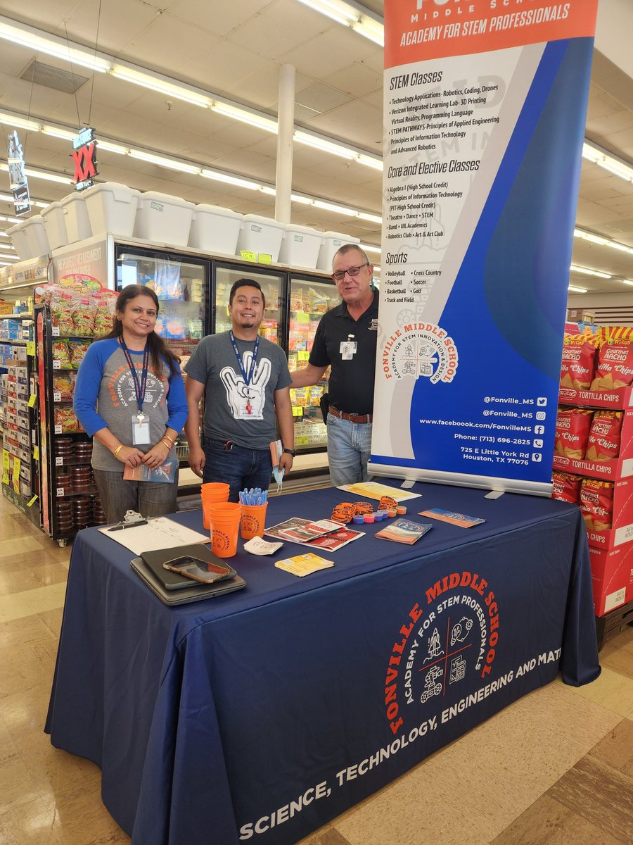 Thank you <a href="/YourFoodTown/">Food Town</a> for allowing us to share our #STEM program with your patrons. #AcademyOfSTEMProfessionals #WeAreFonville #SchoolChoice
