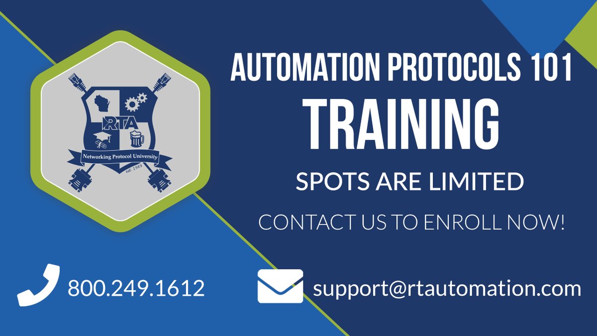 rtautomation's tweet image. Visit ow.ly/lMnz50NKLuS to learn what this training session is all about. But don&apos;t wait...enrollment ends May 5th.

#RTA #RealTimeAutomation #Protocols101 #automation #training