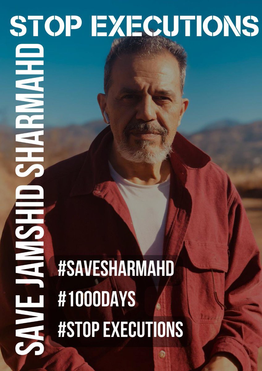 Um ein Porträt von Jamshid Sharmahd:<br><br>SAVE JAMSHID SHARMAHD<br><br>STOP EXECUTIONS<br><br>#SaveSharmahd<br>#1000Days<br>#StopExecutions