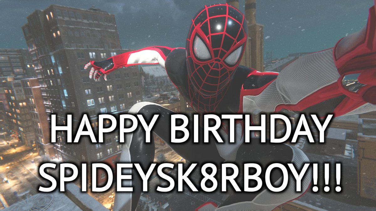SpideyOutcast's tweet image. Let&apos;s send a Happy Birthday to one of the co-founders of the @spidey_squad @SPIDEYSK8RBOY &amp;amp; wish him a great day!!! 🎉🎉🎉🥳🎂🙌 #SpideySquadForever #SpideySquad4Life #SpiderManPS5 #MilesMoralesPS5 #SpideySquad #SpiderManPS4
