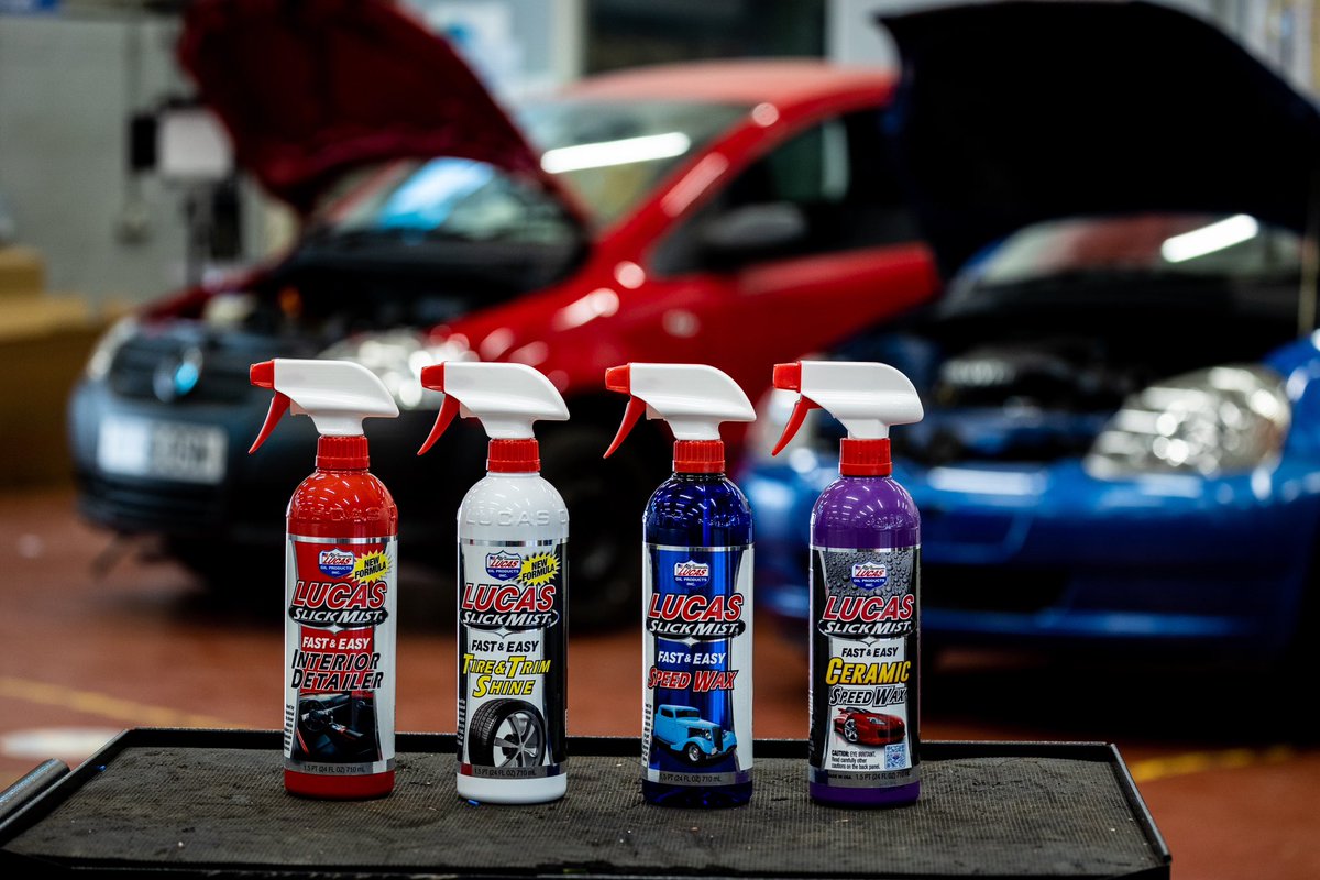 LucasOilUK's tweet photo. ✨ Want a professional shine in a fraction of the time? ✨ 

Head to: https://t.co/vDudnvRP8R for more info on our range of premium detailing products.

Our Slick Mist Speed Wax’s are quick &amp; easy to use and yield excellent results!

#Ceramic #CeramicWax #SpeedWax #SlickMist #Wax https://t.co/TLHmzCdDOa