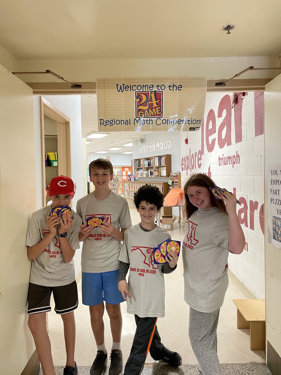 MrsLisaSchultz's tweet photo. Ready for the Regional Game 24 Competition! #Game24 #MathRocks #rfes ⁦@mrowlandRFES⁩ https://t.co/1cDyOuE47M