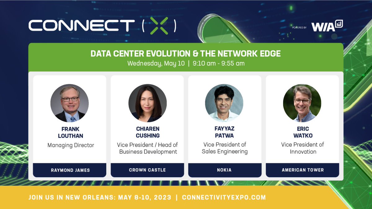 Discover the cutting-edge trends in modern #DataCenters at #ConnectX23. Our expert panelists will delve into the scalable landscape & discuss how infrastructure companies can leverage #DistributedCompute resources, via #DataCenter or the #NetworkEdge ➡️ hubs.la/Q01M_pL40