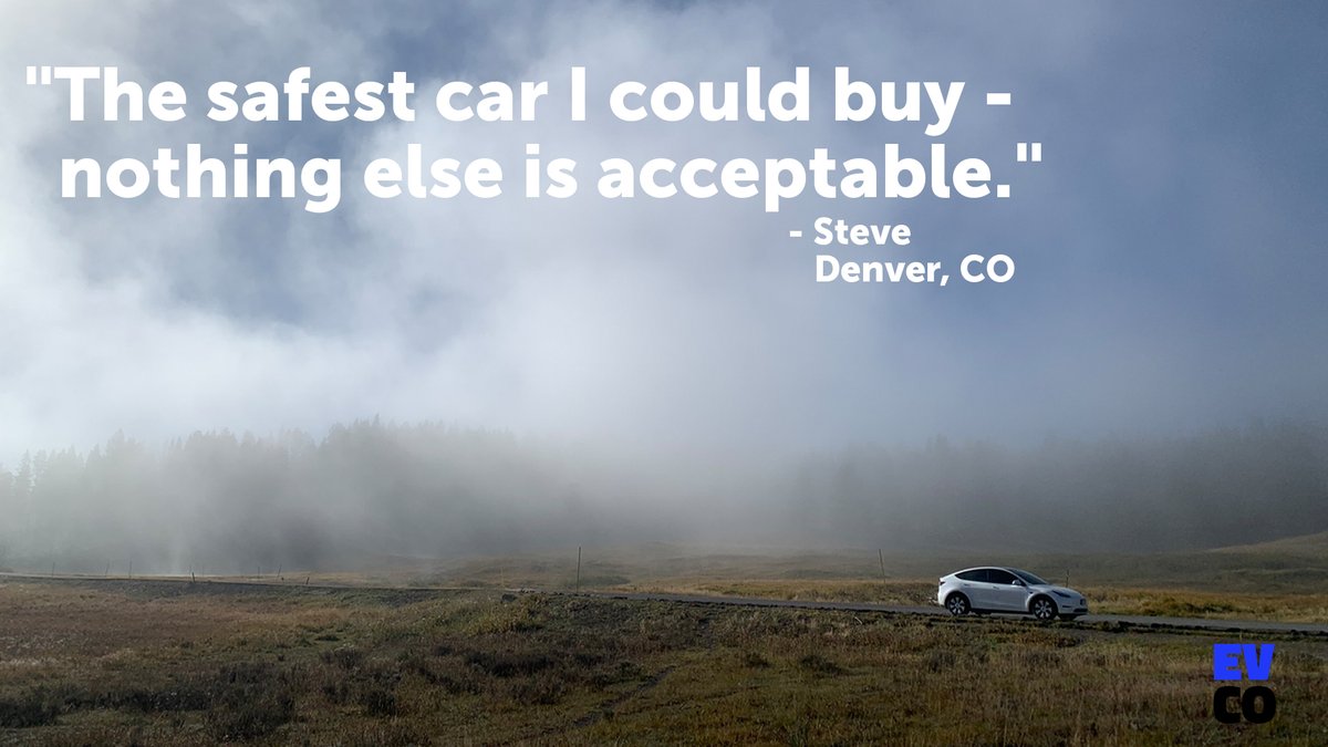 Colorado_EV's tweet photo. We're with ya, Steve! We love safe vehicles too. Oh, and beautiful EV photography - way to go!

Considering an EV? Check our link for more stories about why so many Coloradans are loving the EV lifestyle. https://t.co/mTxSSEnc8t #ShowYourEVCO https://t.co/MwTWJnOopj