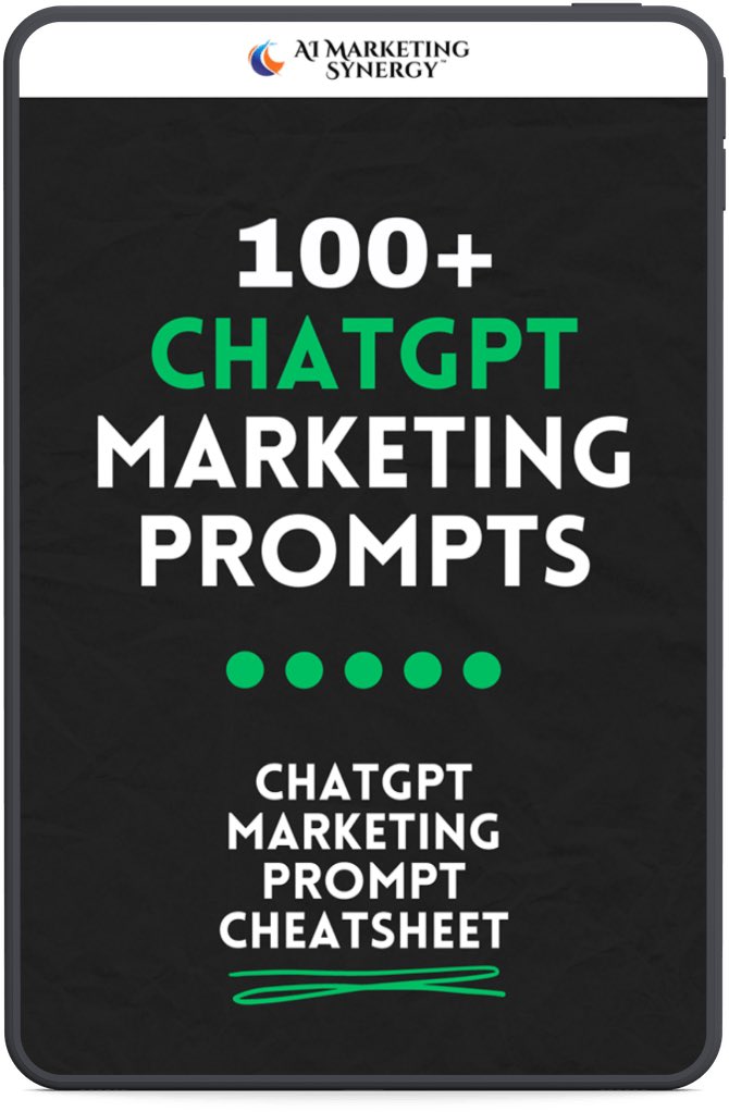 Most people don't know how to prompt ChatGPT...

I put together a cheatsheet of over 100 marketing prompts you can use on ChatGPT.

DM me for free access:
