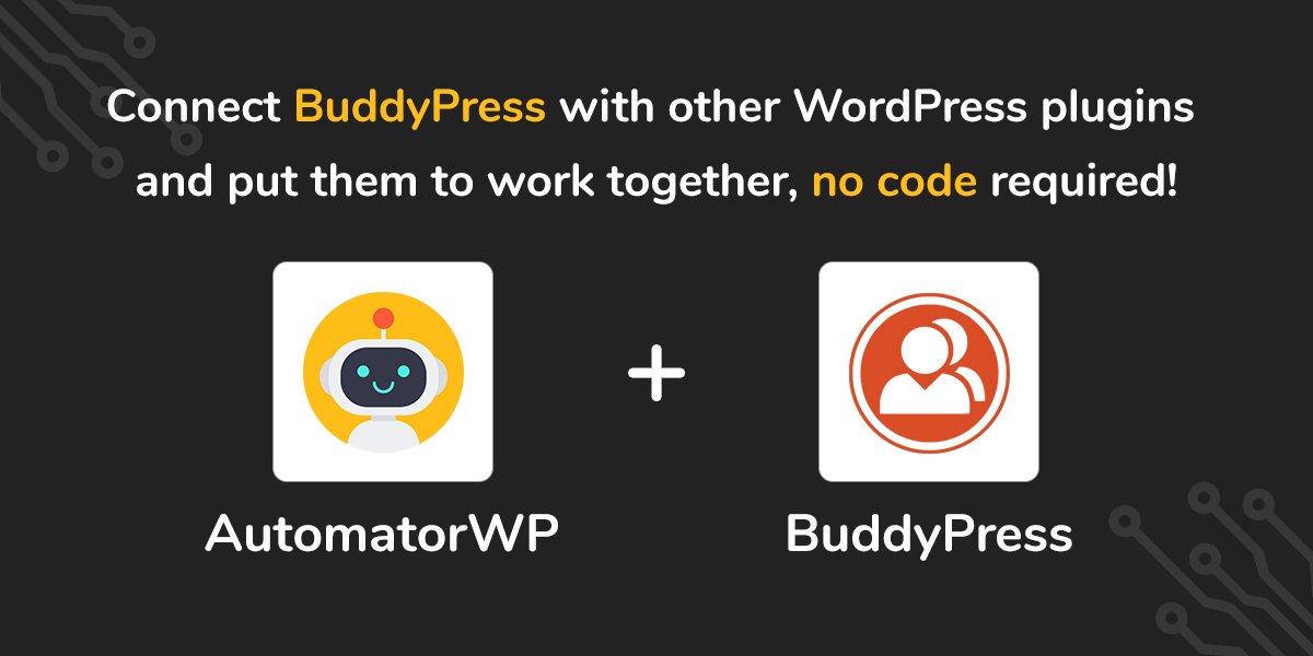 AutomatorWP (@automatorwp) on Twitter photo Automate <a href="/buddypress/">BuddyPress</a> & your #WordPress plugins with #NoCode like:
- Joins a group > Add <a href="/memberpress/">MemberPress</a> membership
- Gets 5 friends > Enroll in <a href="/lifterlms/">LifterLMS 🚀 - Best WordPress LMS Plugin</a> course
- Purchases a <a href="/WooCommerce/">Woo</a> product > Add to group
More info: 👇
automatorwp.com/add-ons/buddyp…
#automator #automation Automate <a href="/buddypress/">BuddyPress</a> & your #WordPress plugins with #NoCode like:
- Joins a group > Add <a href="/memberpress/">MemberPress</a> membership
- Gets 5 friends > Enroll in <a href="/lifterlms/">LifterLMS 🚀 - Best WordPress LMS Plugin</a> course
- Purchases a <a href="/WooCommerce/">Woo</a> product > Add to group
More info: 👇
automatorwp.com/add-ons/buddyp…
#automator #automation