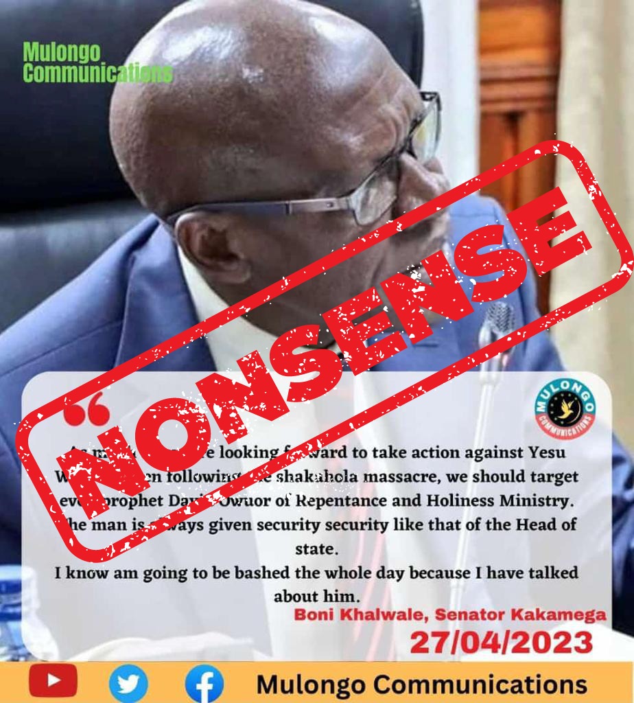 ArthurPstr's tweet photo. #SomeoneTellKhalwale that he holds a public office and that office calls for responsibility especially what comes out of your lips
You cannot as a majority leader in the senate of Kenya say you want The Mightiest Prophets of Jehovah Yahweh be investigated just because of Security https://t.co/HiExbTzwxo