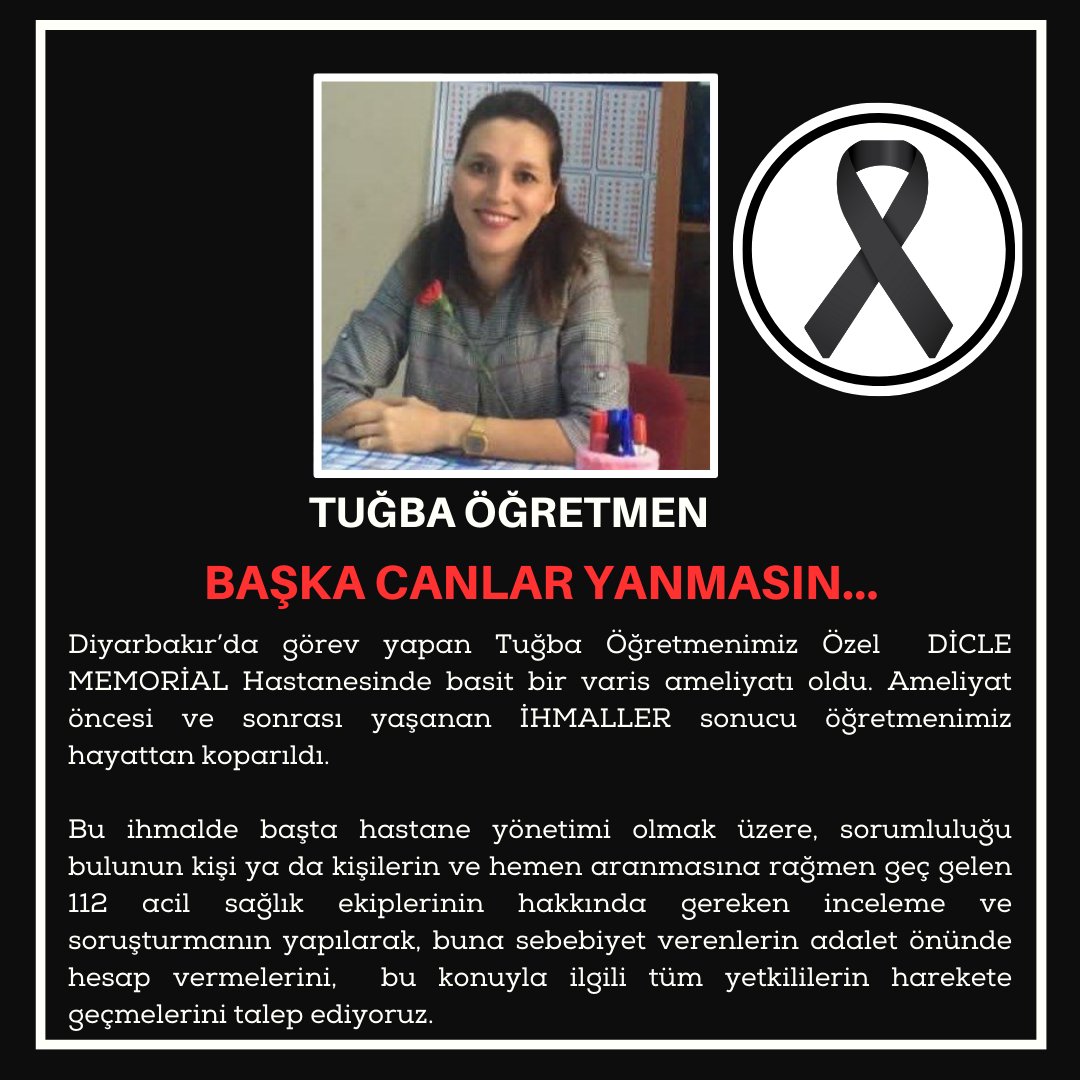 yusufaktas75's tweet photo. @RTErdogan @FOXTurkiye @dhainternet @ahaber @tgrthabertv @trthaber @HaberGlobal @adalet_bakanlik
#tuğbayıihmalleröldürdü https://t.co/uwQ1Dbe88P