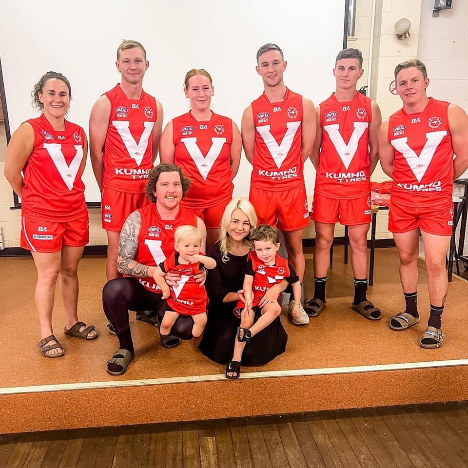 SarahJMcConnell's tweet photo. What a beautiful club!🥰The South Broken Hill Footy Club has revealed there 2023 Guernsey featuring a special logo for Ryan Lines. Ryan was hospitalised last year following a strep A infection &amp;required multiple amputations https://t.co/k3idXrUQHK  @AFL @AFLBrokenHill @abcsport https://t.co/qXNsXWBPwE