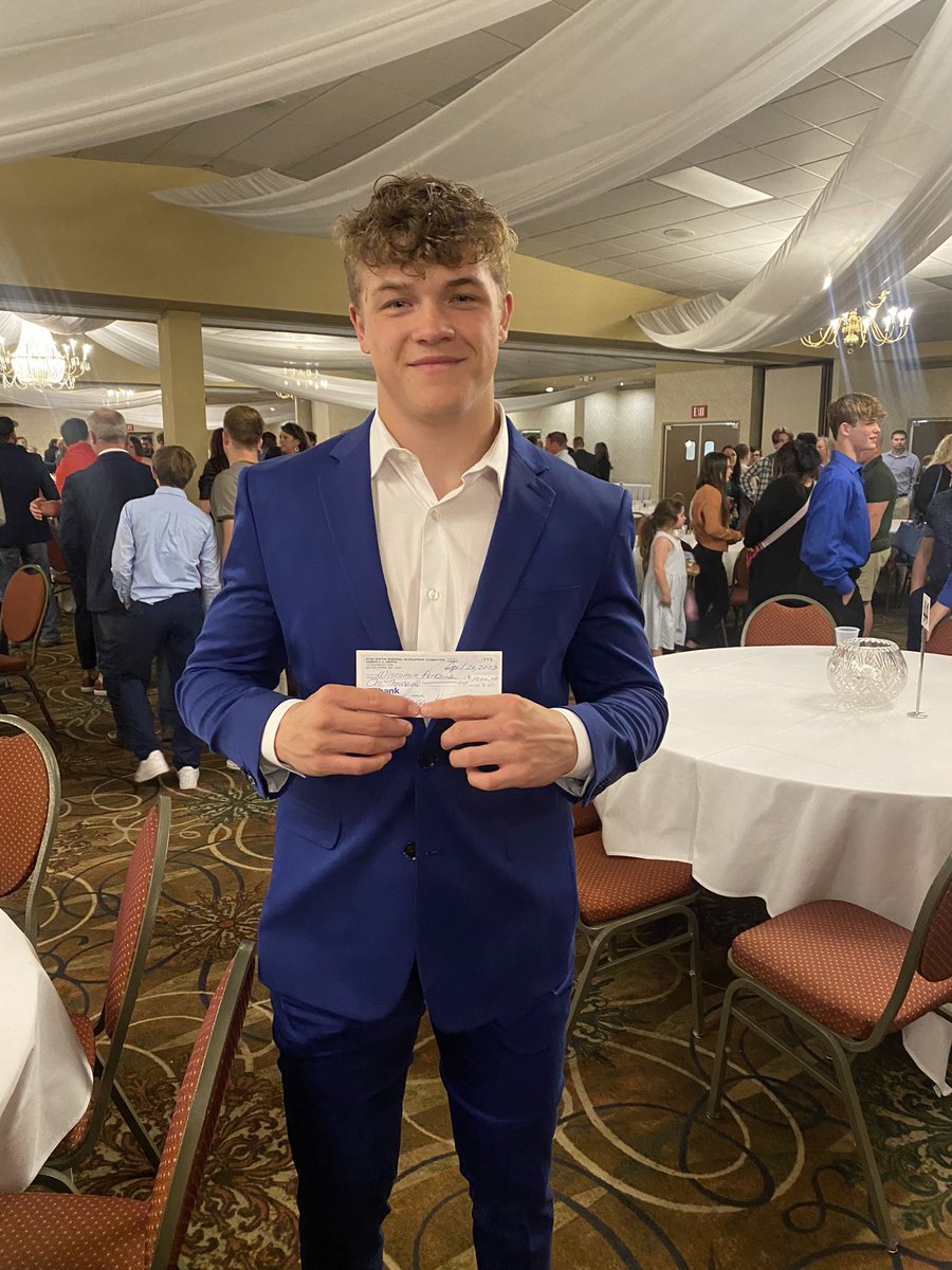 sapp_jackson's tweet photo. Very grateful to have been selected as a recipient of the Ryan Griffin Memorial Scholarship Award last night at the St. Louis Wrestling Officials annual awards banquet!   The support from our wrestling community is truly humbling.  Congratulations to all of my fellow recipients! https://t.co/iGa9C88KRU