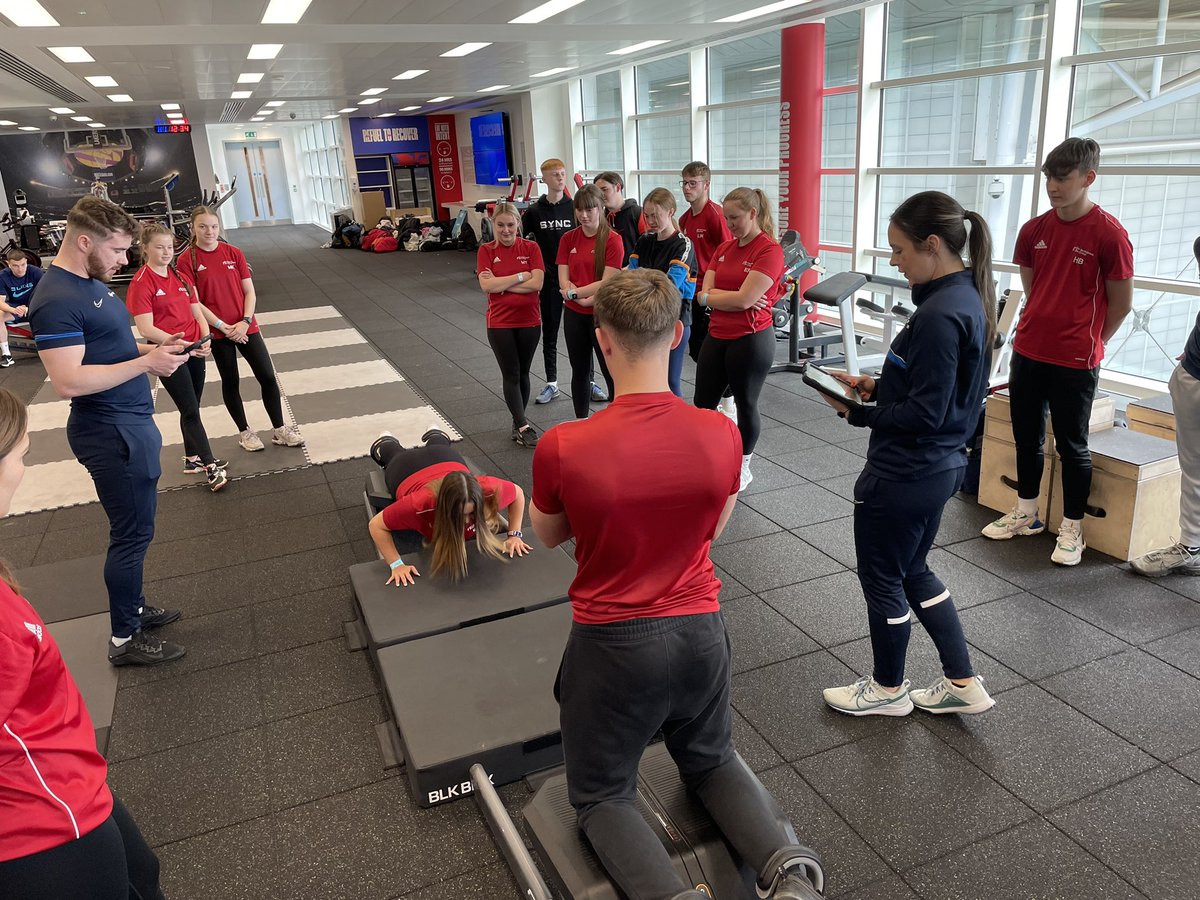 SportNLC's tweet photo. Thanks to Jenny &amp; Brian from @StudyUnitedFC, and @gcperformancehq for an insightful and educational day with our @NorthLindsey students! 

Our @NCFE students got to participate in a range of practical sessions in the world class facilities at St. George’s Park 😍

#TeamNLC https://t.co/Od3E4NF5Se