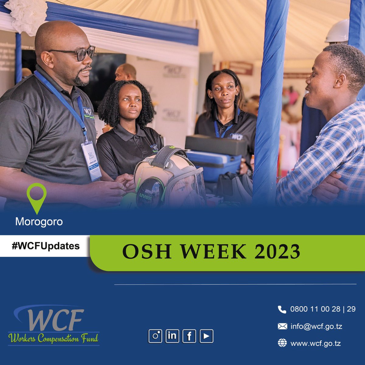 wcf_tz's tweet photo. Maadhimisho ya wiki ya Usalama na Afya duniani 2023
#oshweek
#fidiastahikikwawakati
#kaziiendelee https://t.co/4Lwpv5bRUe