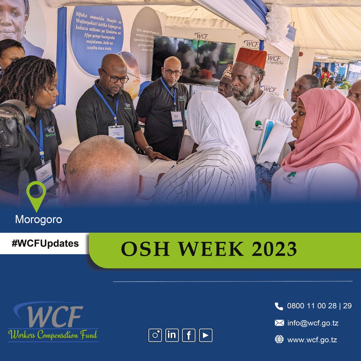 wcf_tz's tweet photo. Maadhimisho ya wiki ya Usalama na Afya duniani 2023
#oshweek
#fidiastahikikwawakati
#kaziiendelee https://t.co/4Lwpv5bRUe