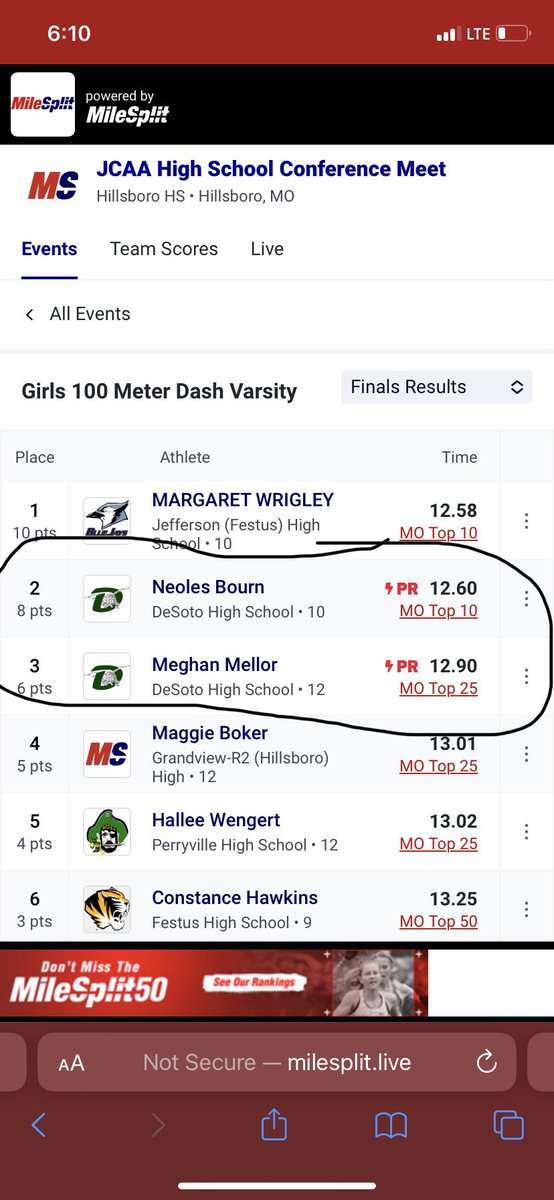 De Soto Girls Track and Field tweet media