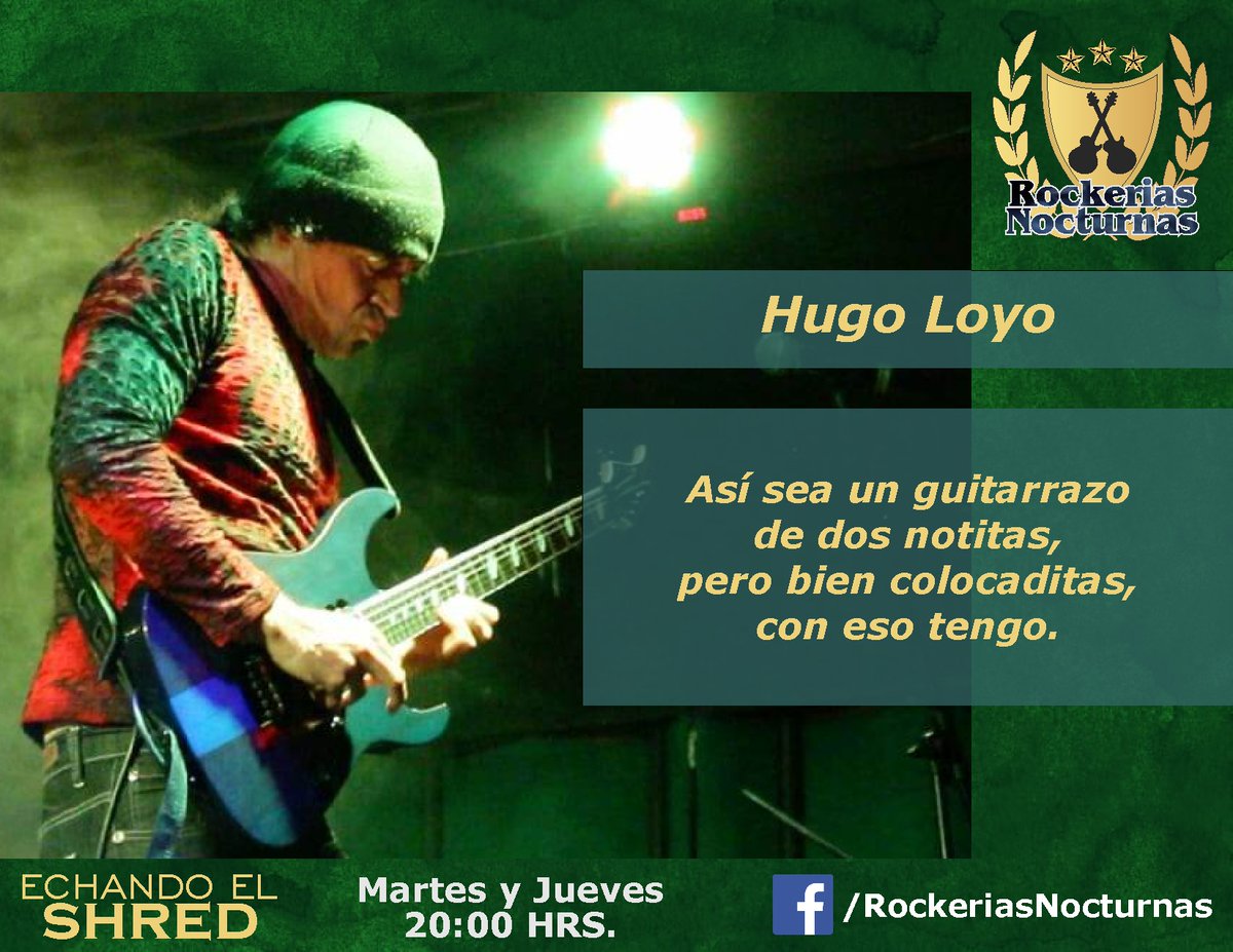 JaimeRosasGTR's tweet photo. AL AIRE!!!
Rockerias Nocturnas
Desde el punto de vista de la Guitarra
https://t.co/qG23l46EfD
#RockeriasNocturnas #DesdeElPuntoDeVistaDeLaGuitarra #EchandoElSHRED #lapajarracaradio #GuitarristasMexicanos #guitarra #guitar #shred #HugoLoyo https://t.co/FBqdwZwfjt
