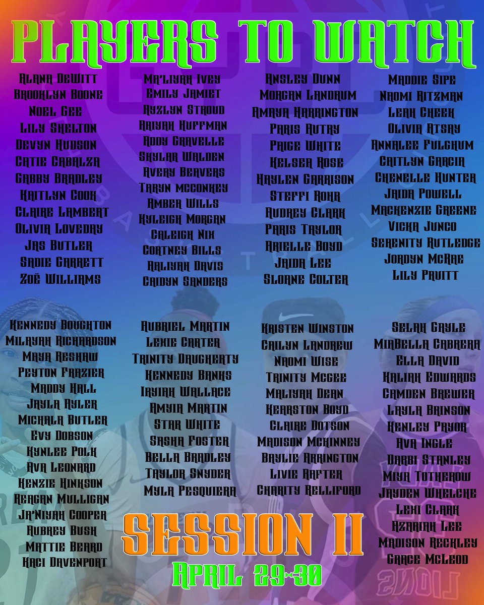 GYBC SESSION II Players to watch 🔥

The gym will be FULL of talent from ALL OVER the country this weekend.