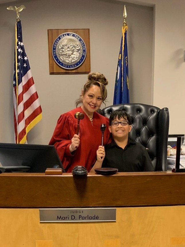 Judge Mari Parlade is passing on what it takes to be a judge #TakeYourChildToWorkDay #takeyourkidtoworkday