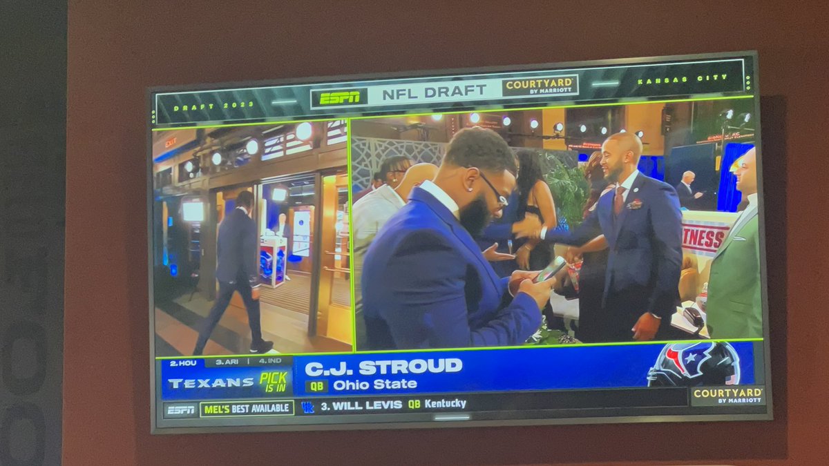 RanchoHSCougars's tweet photo. The room was packed, the Rancho Spirit was flowing, the cheers were loud &amp; the tears were pouring down with happiness &amp; pride as RCHS alumni @CJ7STROUD was draft #2 overall in the 2023 NFL draft to the Houston Texans! Look at the turn out of support from the Rancho Family for CJ! https://t.co/BPack6fV5y