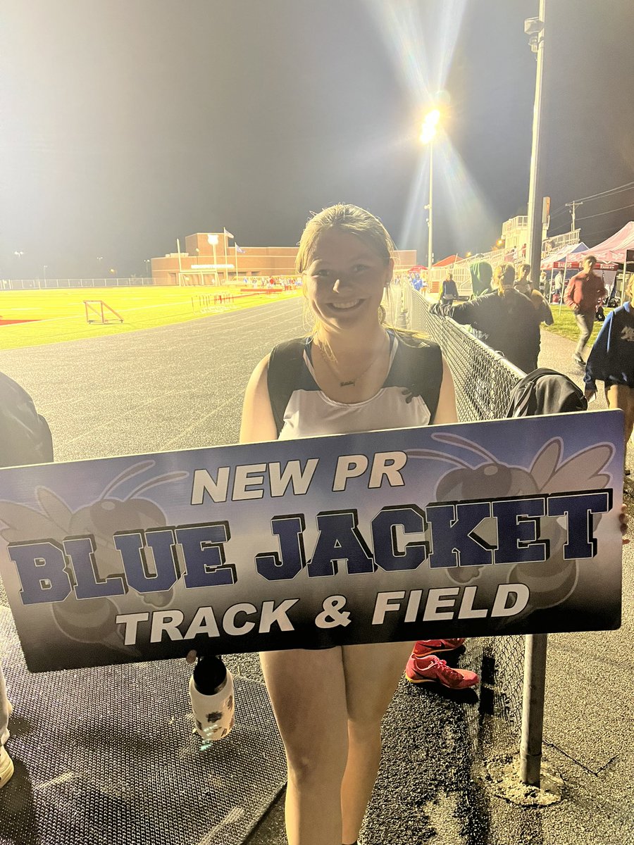 Katie with a PR in Shot Put.