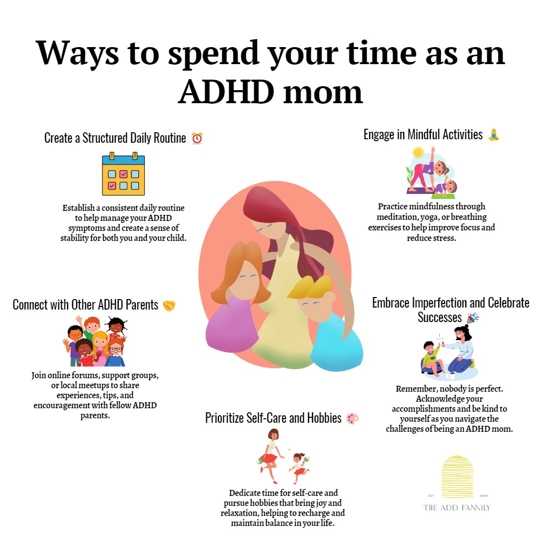 theADDfamily's tweet photo. Unlocking the supermom within: Thriving as an ADHD mom 🌟💪

Discover ways to spend your time as an ADHD mom ⏰👩‍👧‍👦

Follow us for more tips and support!
@theaddfamily

#ADHDMomsUnite #SupermomSecrets #ThrivingWithADHD #MomLifeBalance #ADHDParentingTips https://t.co/l19OJzUzLM
