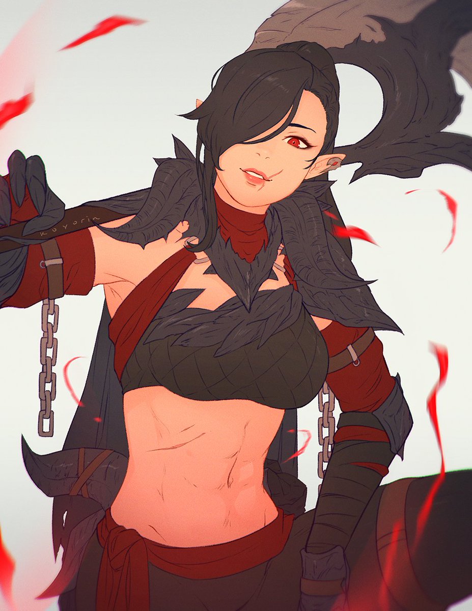 「warrior hilda! // 2021 // #FFXIV」|Koyorin 🍎のイラスト