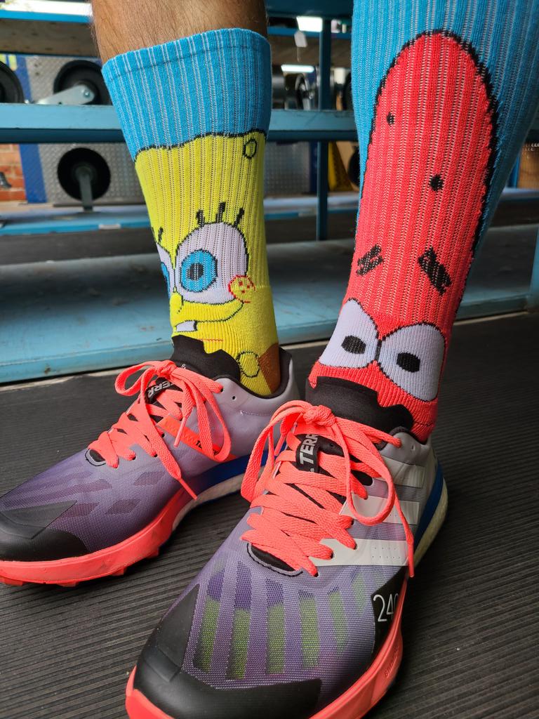 SpongeBob and Patrick Socks & Adidas Terrex Speed Ultra Trail 240 #spongebob #bikinibottom @spongebob #spongebobsocks #patricksocks #patrickstar #popculture #memories #ootd #sotd #socks #adidas @adidas #terrex #speedultra240 #speedultra #terrexspeedultra @adidasrunning