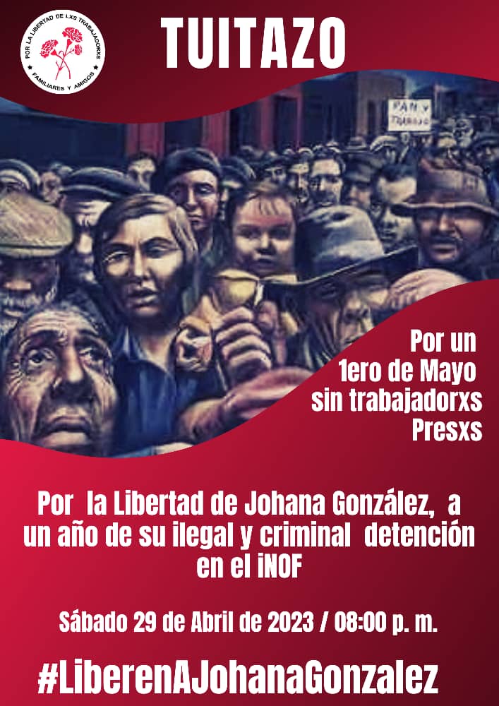 OscarFeo2's tweet photo. Por un 1° de mayo combativo y unitario, tod@s a marchar por los derechos de los trabajadores y por un salario digno
@PedroEussePCV
@CUTV_Venezuela @leninaulianova @IAEBM
@AmaliaPCV
@MariaesPueblo Solicitamos libertad para Johana Gonzalez https://t.co/o839jRoLzi