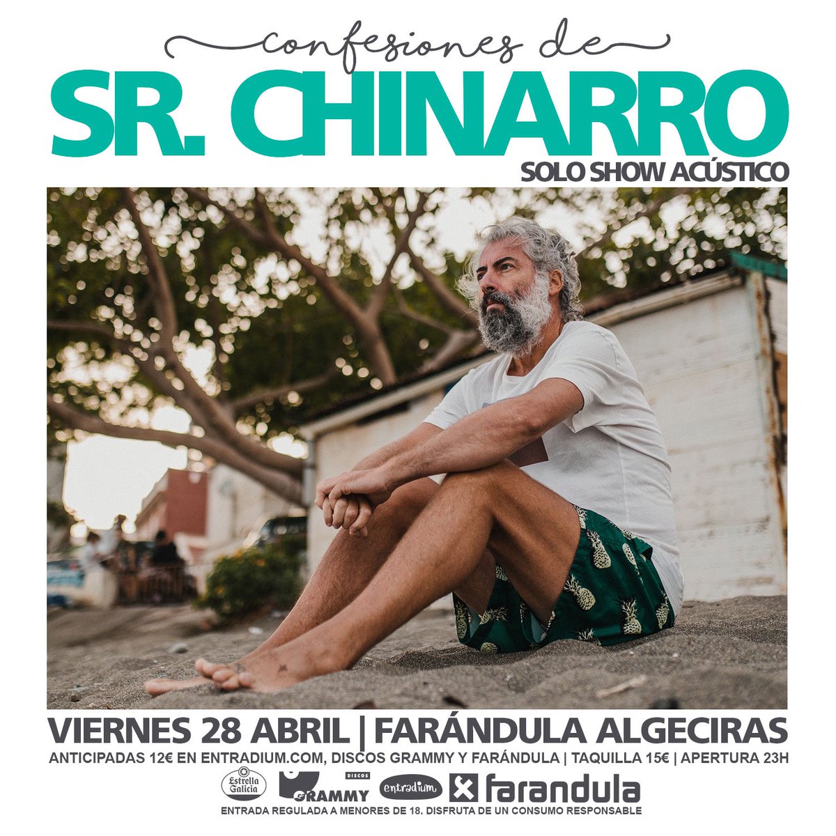 Ea, pues hoy es el día que <a href="/srchinarro/">sr.chinarro</a> vuelve a visitar la cueva después de unos años de echarle de menos. En esta ocasión vendrá con su acústica a cantarnos y contarnos en el precioso ciclo #ConfesionesDe ❤️

Tickets: entradium.com/events/sr-chin… 💛✖️🚀
———
#conciertosensalaspequeñas