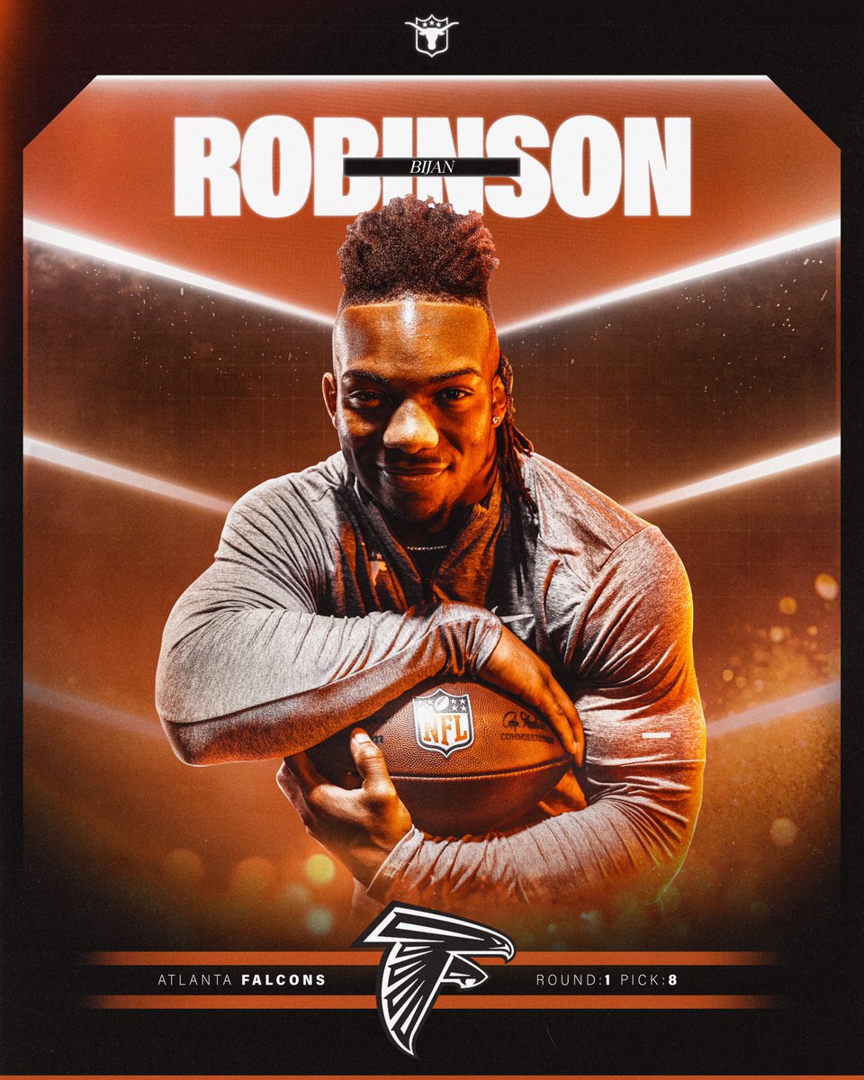 Bijan Robinson is a Atlanta Falcon!

<a href="/Bijan5Robinson/">Bijan Robinson</a> X <a href="/AtlantaFalcons/">Atlanta Falcons</a>