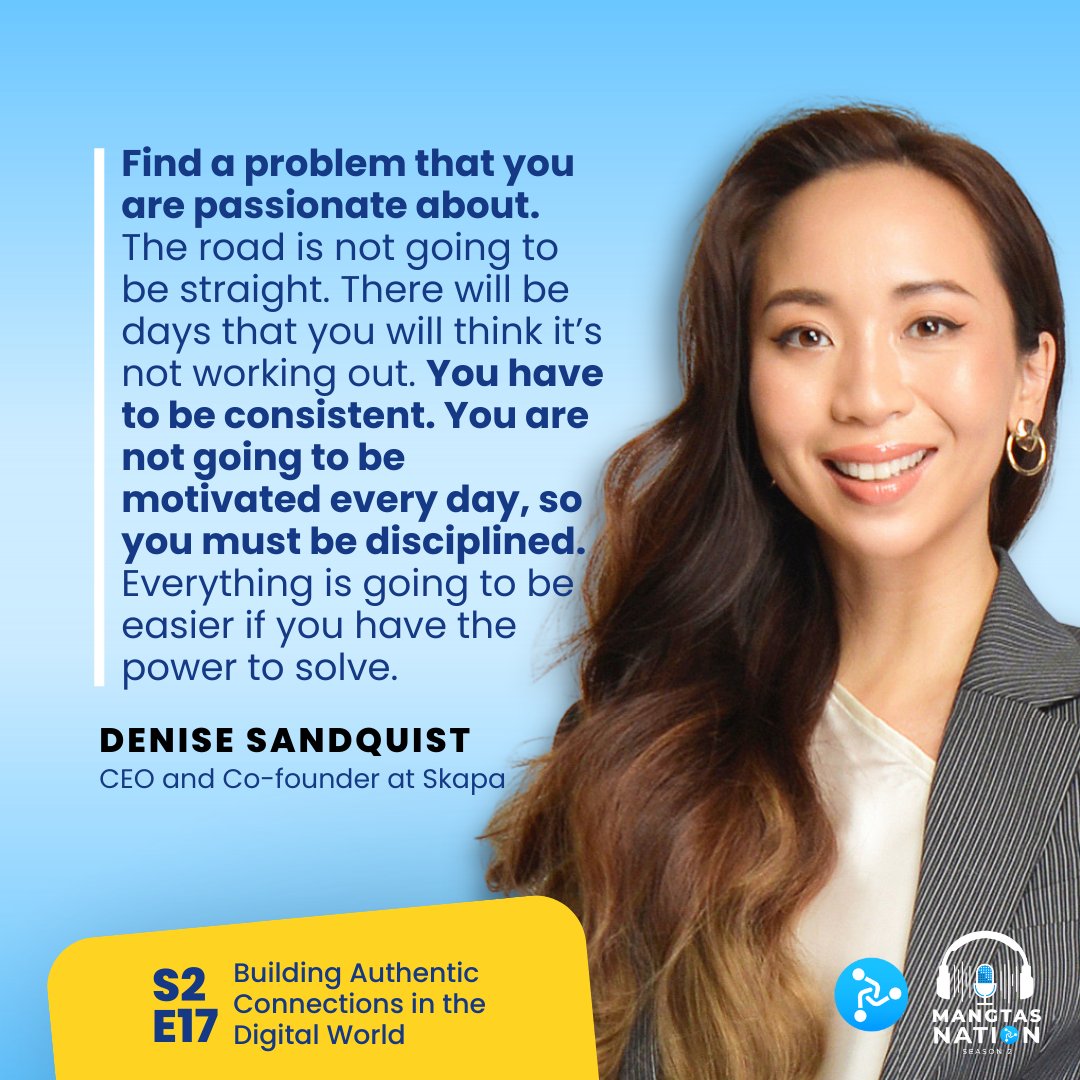 pro5ai's tweet photo. Powerful recipe for success -- Passion, Persistence, and Problem-solving! ✨ #MangtasNation features the CEO of Co-founder of Skapa, Denise Sandquist in “Building Authentic Connections in the Digital World.”
Tune in now and let's make more deeper connections!

#TechPodcast https://t.co/kAuB6tJvq9