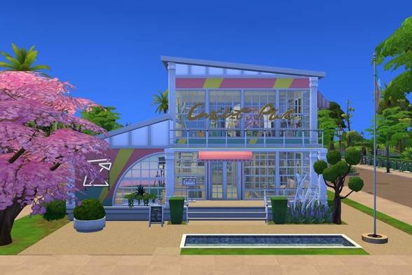 SarahLaCroixSim's tweet photo. I made a Photo Studio in #TheSims4 using only #GetToWork and #MoschinoStuff. #SarahLaCroix #ShowUsYourBuilds https://t.co/UnIjtOZerN