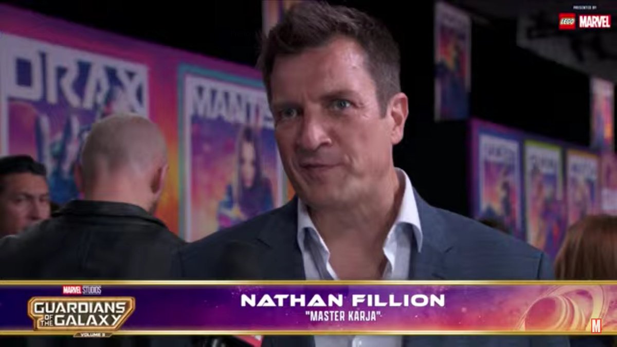 Alex_Ram30's tweet photo. INCREIBLE #NATHANFILLION ES LA PREMIERE DE #GuardiansOfTheGalaxyVol3 HABLANDO DE SU PERSONAJE #MASTERKARJA https://t.co/jMqqFZqRTf