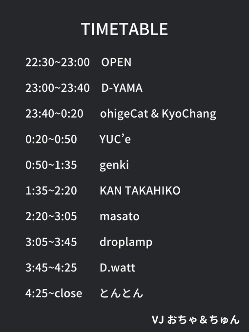 Aniera_Japan's tweet photo. \本日開催/
Aniera City Bash vol.2⚡
後夜祭 in @秋葉原 #MOGRA
✅https://t.co/FLnpcH8sVH
📅2023年4月28日(金)
🎫3,000円(+1D)
⏰22:30~
★LIVE★
YUC’e
★DJs★
KAN TAKAHIKO
D-YAMA
D.watt
droplamp
とんとん
genki
masato
ohigeCat & KyoChang
★VJ★
おちゃ
ちゅん
#acb2 https://t.co/rhqjqynap8
