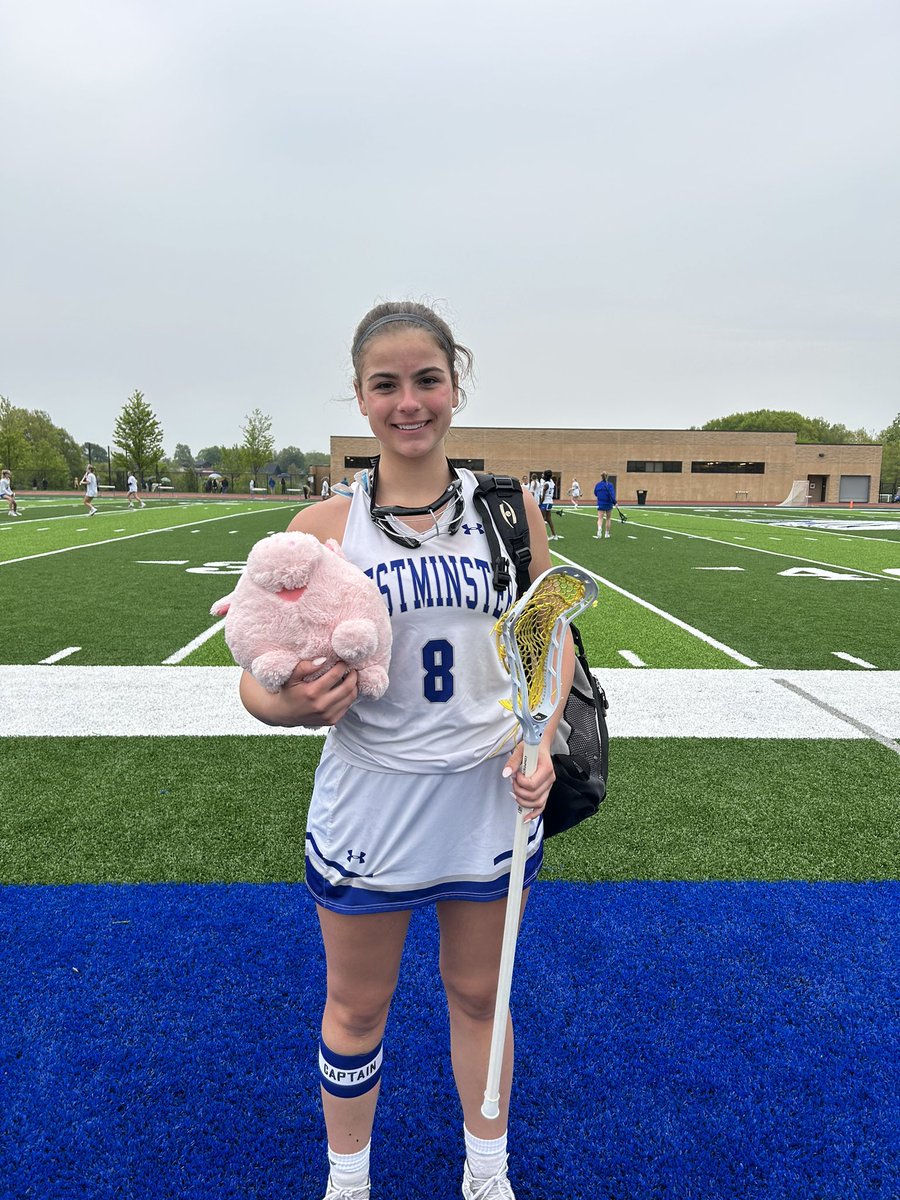 wcaglax's tweet photo. Audrey is our pig of the game! She hustled super hard and has worked hard and improved so much this season. She leads our team well as a senior captain and will be missed next year! https://t.co/baSkR5Ci78