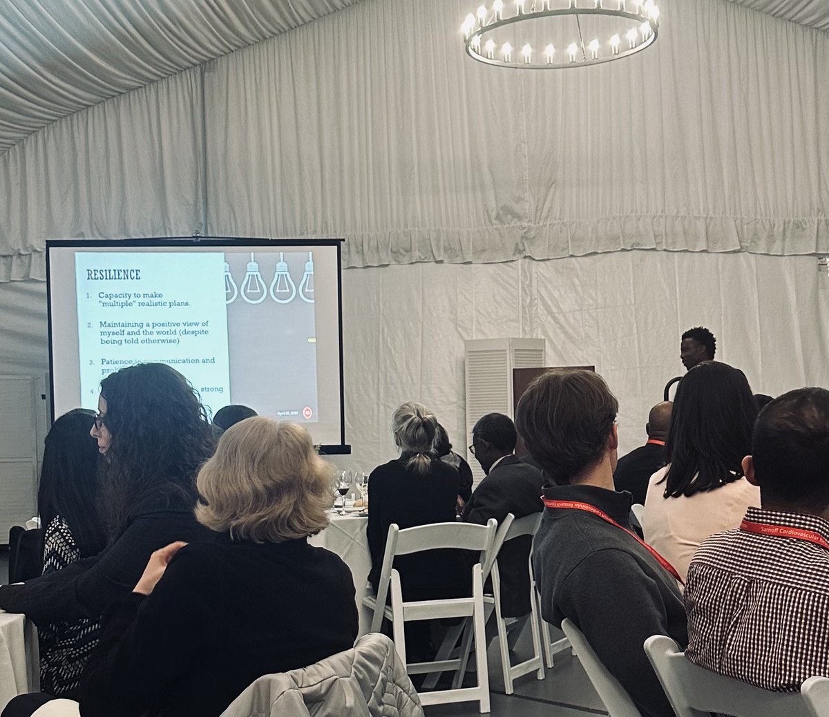 Unbelievable #resilience showcased by @Prof_Andrisse @prison2pro at @SarnoffCardio ! Learned so much - thank you for teaching us how to be better.