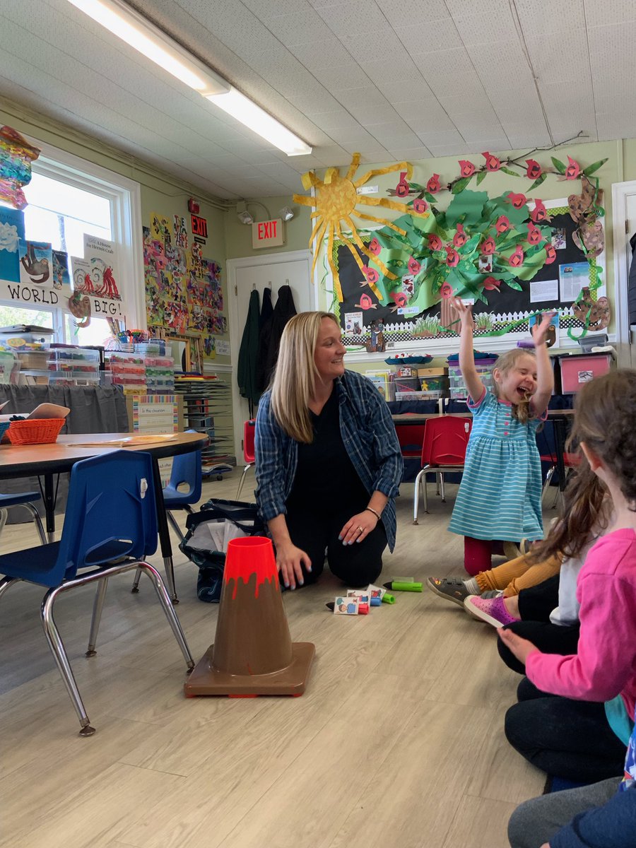 BeWellwithSEL's tweet photo. Do you know how interrupting and volcanoes are alike? Students at Hilltop Nursery School do! When words 💥explode💥 from our mouth, our mouth is like a volcano erupting! 🌋🗣️ #SEL #JuliaCook https://t.co/nYYu0VXZqu
