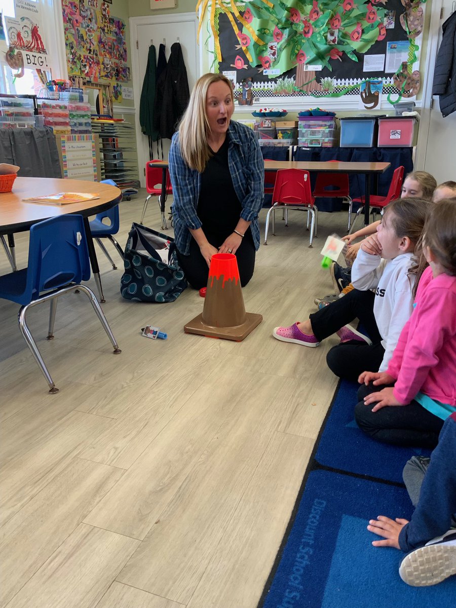 BeWellwithSEL's tweet photo. Do you know how interrupting and volcanoes are alike? Students at Hilltop Nursery School do! When words 💥explode💥 from our mouth, our mouth is like a volcano erupting! 🌋🗣️ #SEL #JuliaCook https://t.co/nYYu0VXZqu