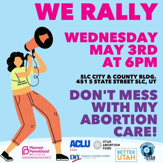 utcountydems's tweet photo. Texas Won't Make A 12 Year Old Wear A Mask, But They Will Force Her To Have a Baby.

Come remind those in office that we will not be silent on the loss of #rights for millions of people. #Rally with us on May 3rd. 

#utpol #utleg @plannedparentUT @PPact #AbortionIsHealthcare https://t.co/GEhtRhR4qO