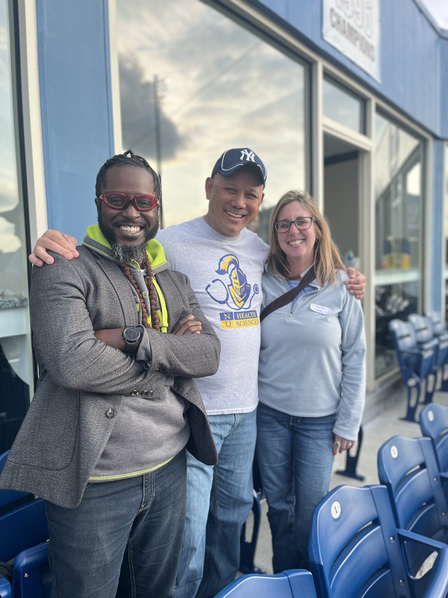 NeumannUniv's tweet photo. It was a great evening at @WilmBlueRocks for our admitted grad students! 

#neumanngrad https://t.co/n4xqDFEvAw