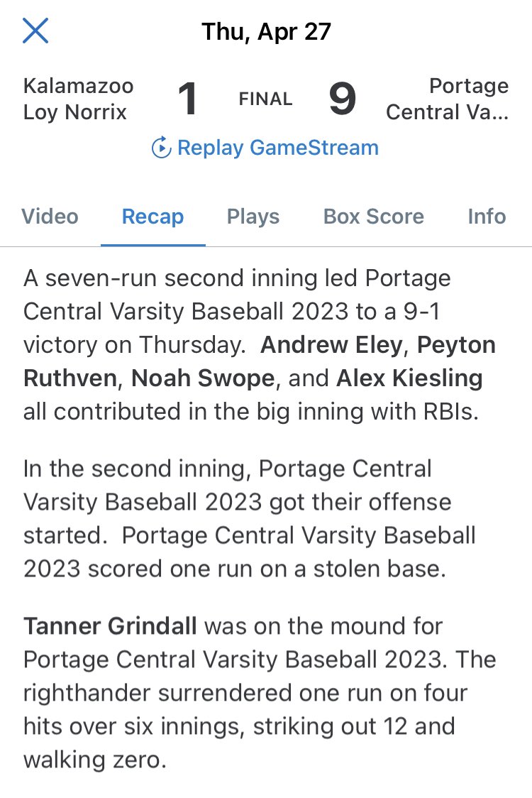 PC Mustang Baseball (@mustangspc) on Twitter photo Led by a STRONG performance from <a href="/tannergrindall/">tannergrindall</a> PC wins Game 1
<a href="/tannergrindall/">tannergrindall</a> w/ 12 Ks over 6 innings
<a href="/peyytonruthven/">Peyton Ruthven</a> w/ 2 hits 1 RBI
<a href="/AndrewEley2023/">Andrew Eley</a> <a href="/noahswope04/">Noah Swope</a> <a href="/KiesslingAlex/">Alex Kiessling</a> w/ 1 hit 1 RBI
<a href="/dcalhoun22/">Daniel Calhoun</a> <a href="/mcnally_rylan/">Rylan McNally</a> w/ 1 hit
<a href="/hayward_easton/">Easton Hayward</a> w/ 1 RBI Led by a STRONG performance from <a href="/tannergrindall/">tannergrindall</a> PC wins Game 1
<a href="/tannergrindall/">tannergrindall</a> w/ 12 Ks over 6 innings
<a href="/peyytonruthven/">Peyton Ruthven</a> w/ 2 hits 1 RBI
<a href="/AndrewEley2023/">Andrew Eley</a> <a href="/noahswope04/">Noah Swope</a> <a href="/KiesslingAlex/">Alex Kiessling</a> w/ 1 hit 1 RBI
<a href="/dcalhoun22/">Daniel Calhoun</a> <a href="/mcnally_rylan/">Rylan McNally</a> w/ 1 hit
<a href="/hayward_easton/">Easton Hayward</a> w/ 1 RBI