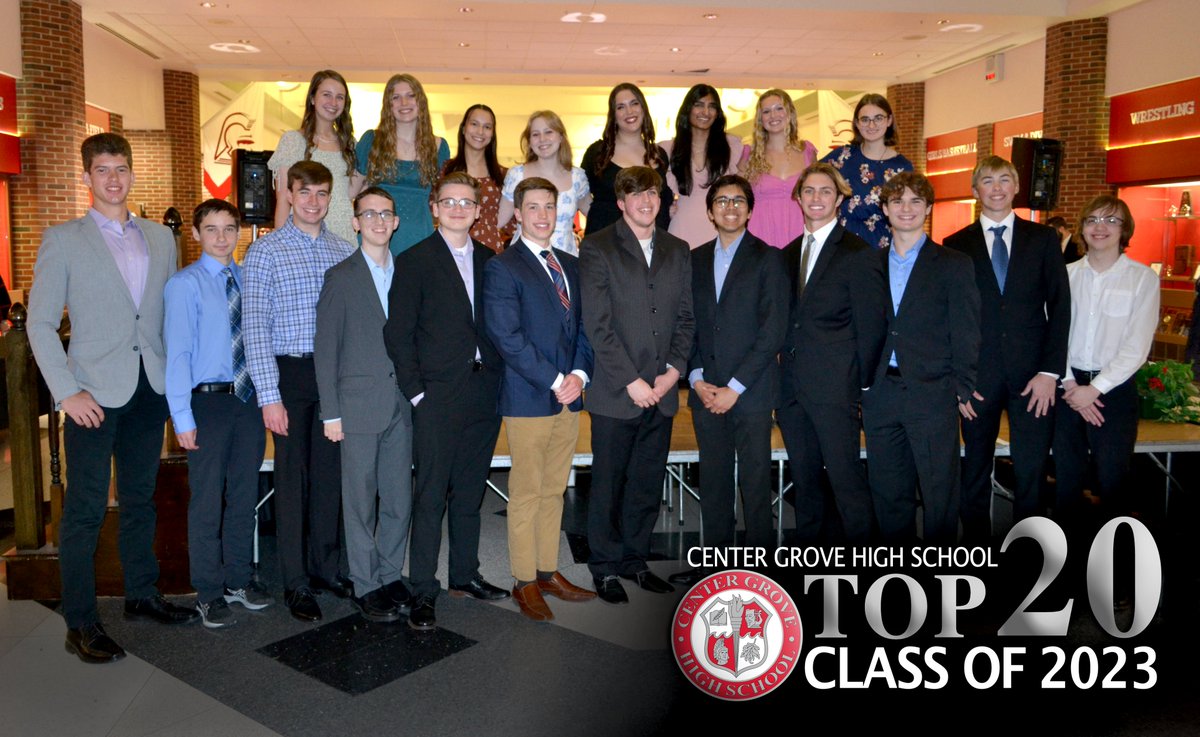 CenterGroveHS's tweet photo. This evening, we honored the Top 20 in the Class of 2023. Congratulations to these exceptional students! #E3CG #TrojanProud https://t.co/EPTaBqFyiY