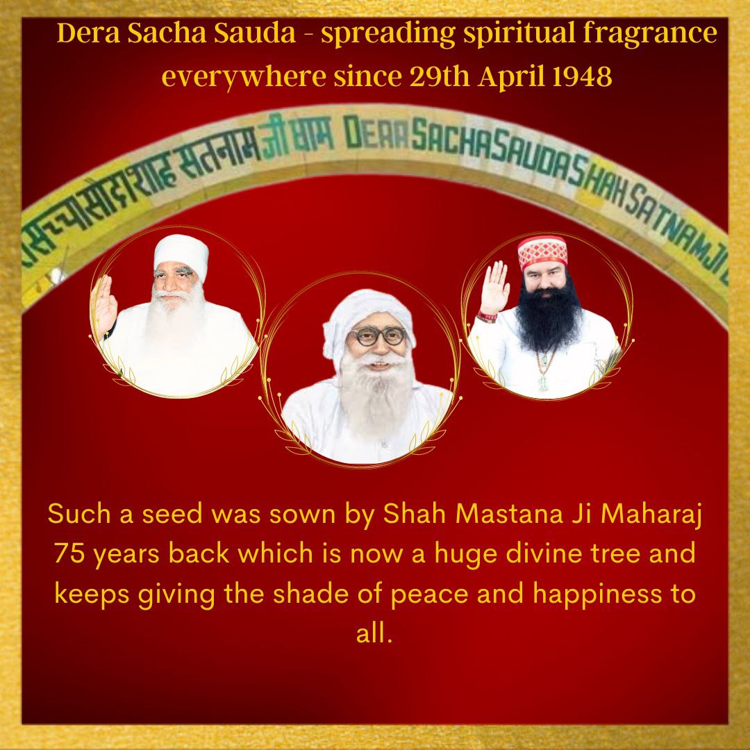 Ruhani57's tweet photo. Dera Sacha Sauda का 75वां स्थापना दिवस समारोह का #1DayToFoundationDay शेष रह गया और डेरा अनुयायी बेहद उत्साहित नजर आ रहे हैं।क्योंकि वह इस दिन को Saint Gurmeet Ram Rahim Ji की प्रेरणा से मानवता भलाई कार्य करके मनाते हैं और अपनी खुशियां दूसरों के साथ बांट कर दोगुनी करते हैं। https://t.co/t9E12qzJcK