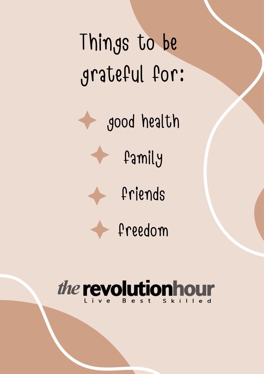 livebestskilled's tweet photo. Things to be grateful for : Good Health, Family, Friends and Freedom.

https://t.co/Z6rMwwPr99 #livebestskilled #inspiration #valuecreation #motivation #productivity #webdesign #UIUX #uiuxdesign #websitedesign https://t.co/MAIYyZwyTM