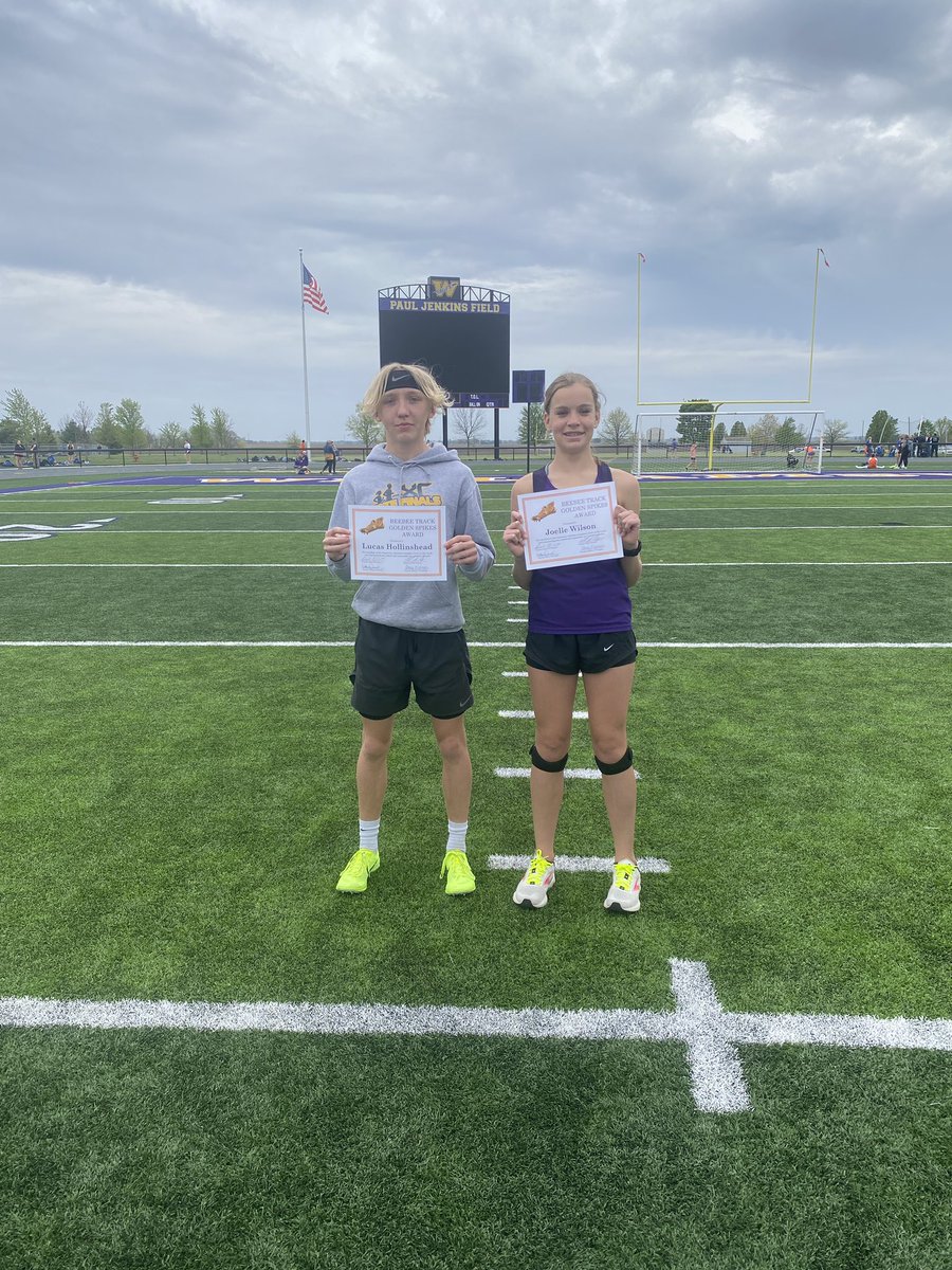 beebeetrack's tweet image. Congratulations to our BeeBee Golden Spikes Award winners: Joelle and Lucas!! #bulletpride