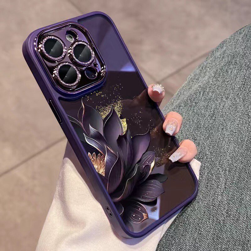 CoCo688888's tweet photo. Excited to share this item from my #etsy shop: Dark Purple Flowers With Silver Glitter Lens Film Phone Case For iPhone 14 13 12 11 Pro Max Soft Silicone Shockproof Transparent Phone Case https://t.co/FQ7gnela4s https://t.co/EUYyApRA29